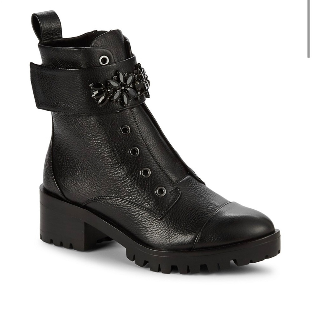 NEW Karl Lagerfeld Pippa Lug sole booties combat sz 7.5